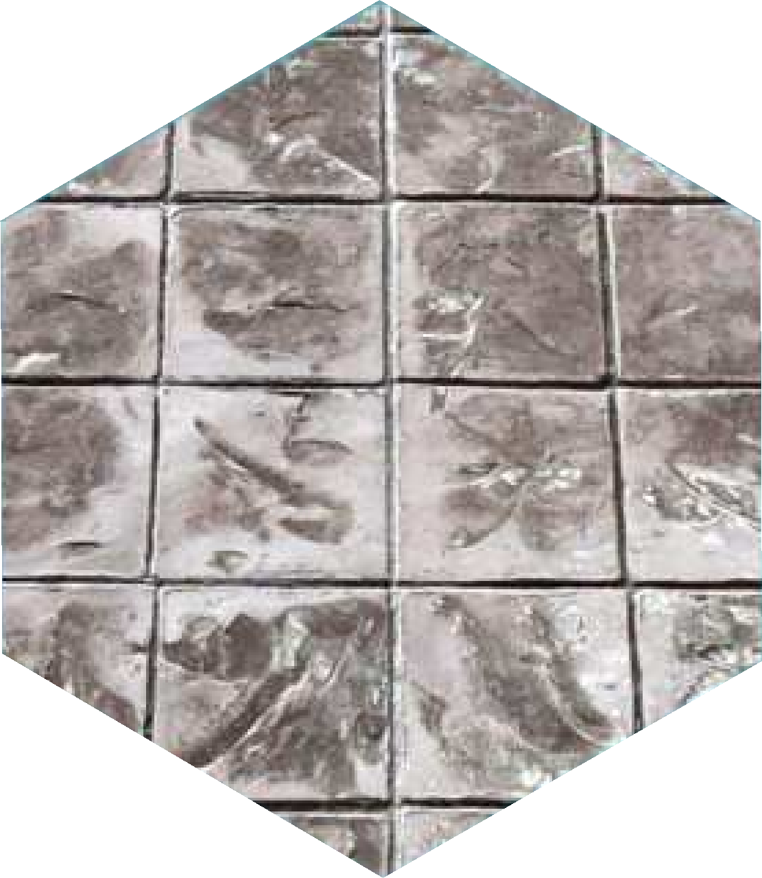 Slate Tile Grouted Pattern